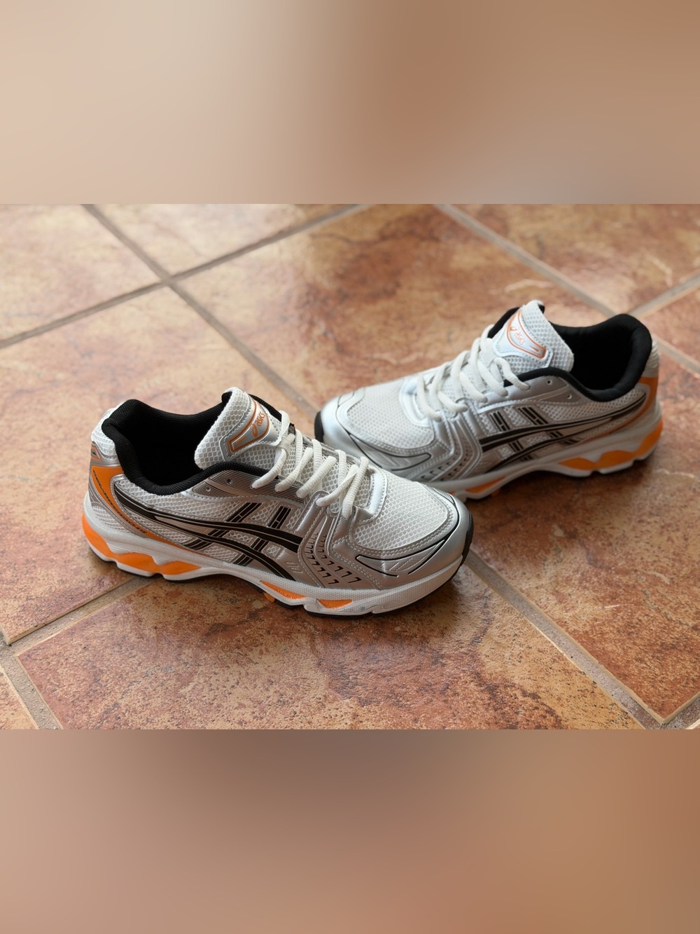 Size 7.5 Men’s And Women’s 9 - Asics Gel Kayano 14 Black & Orange